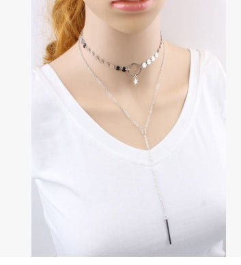 Star Goddess Duo Layering Choker Necklace Viralgem Store