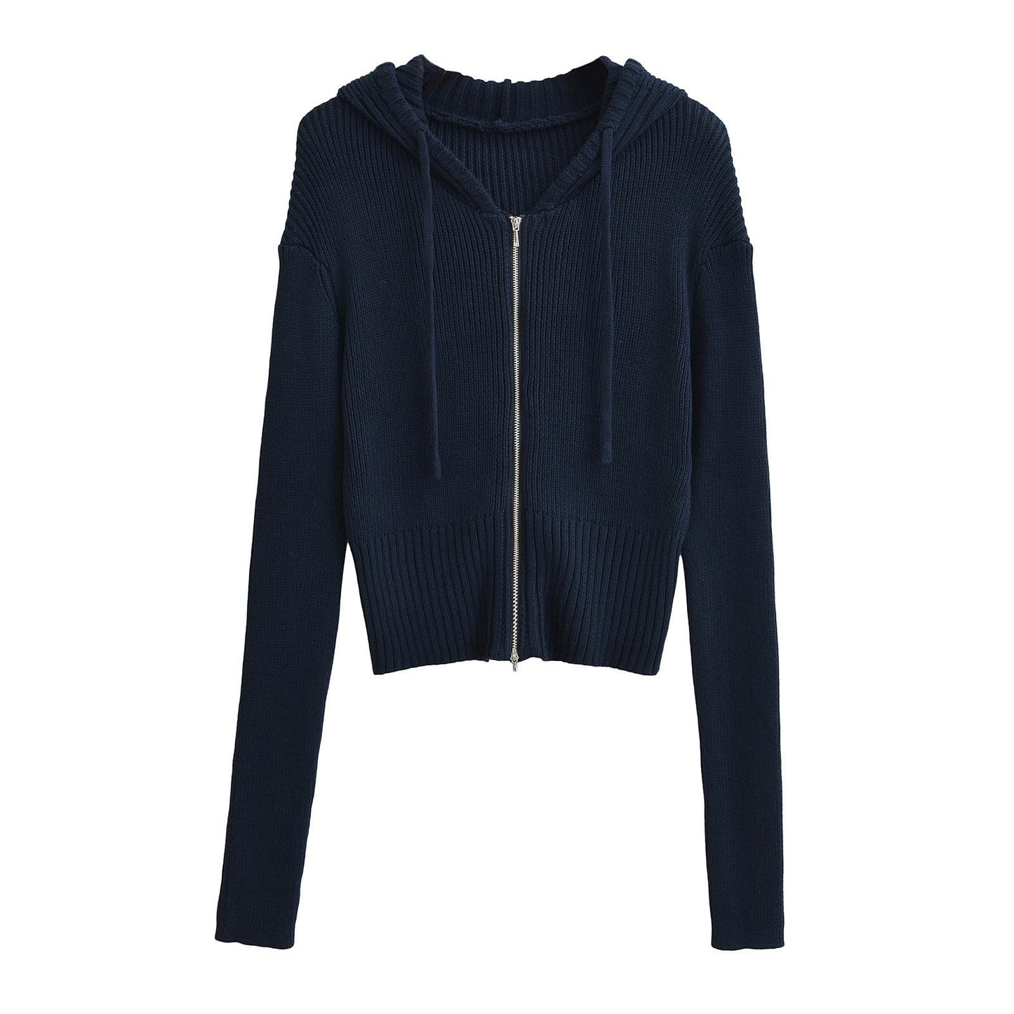 Women's American-style Hooded Zipper Knitted Cardigan Early Autumn New Short Viralgem Store