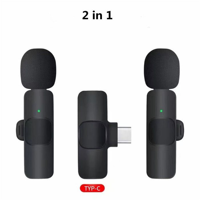 Wireless Lavalier Microphone Portable Audio Video Recording Mini Mic For I Phone Android Long Battery Life Live Broadcast Gaming Viralgem Store