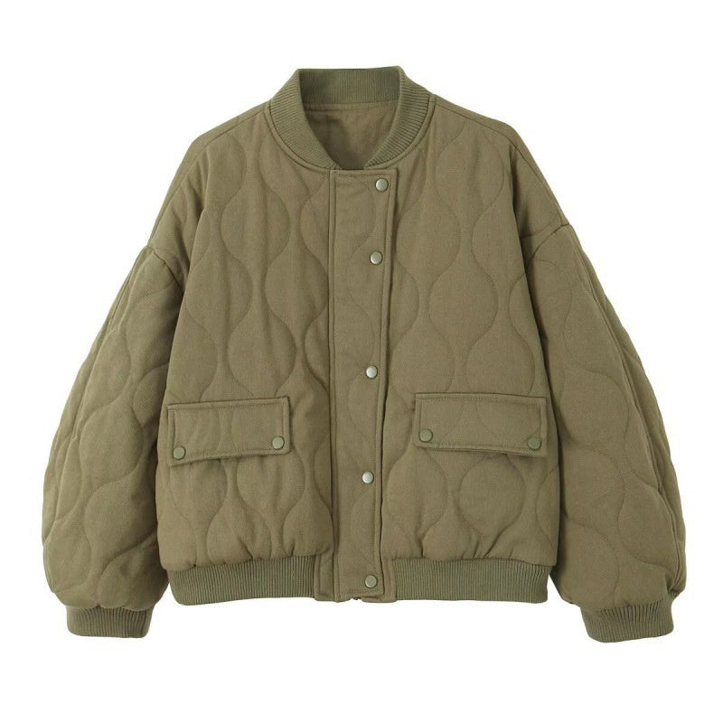 Stand-up Collar Thermal Jacket Cotton-padded Jacket Baseball Uniform Viralgem Store