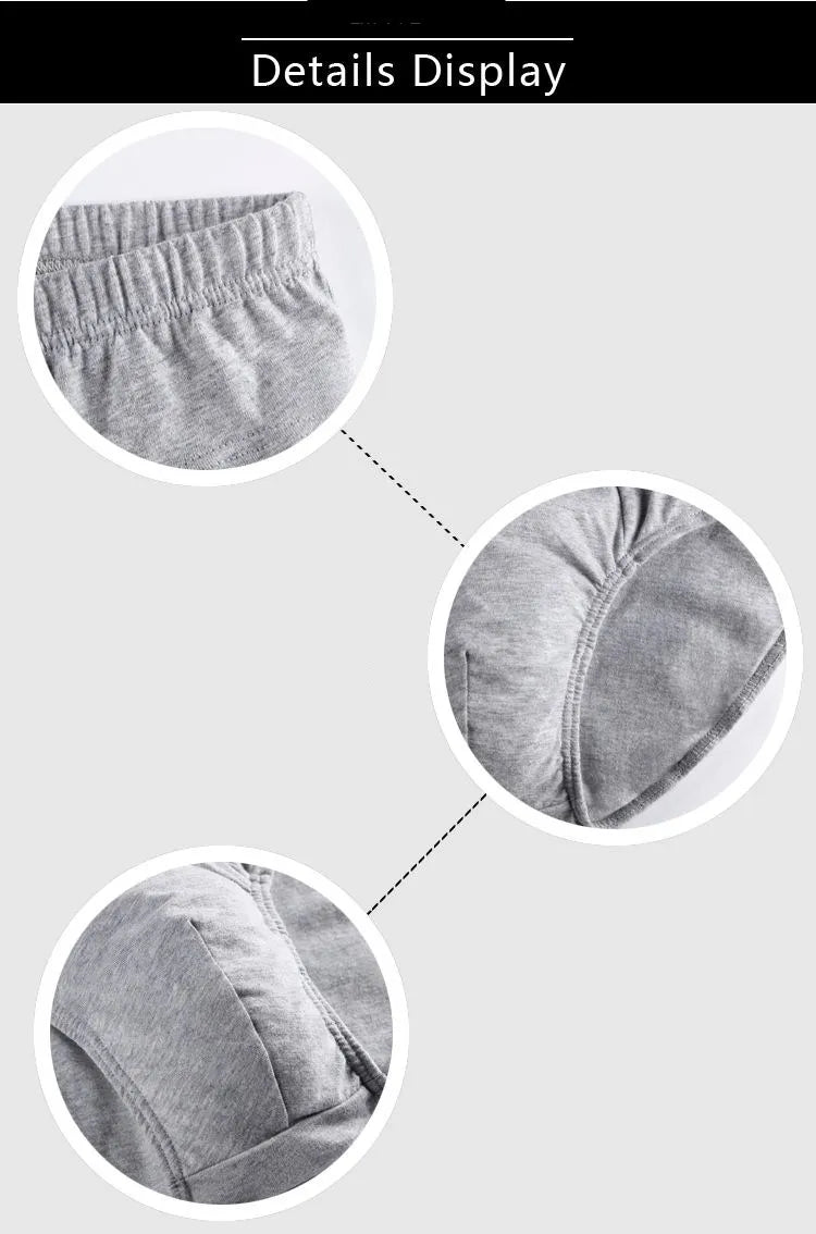 100% Cotton Mens Briefs Plus Size Men Underwear Panties Men's Breathable Solid Sexy Comfortable Shorts 5XL/6XL Viralgem Store