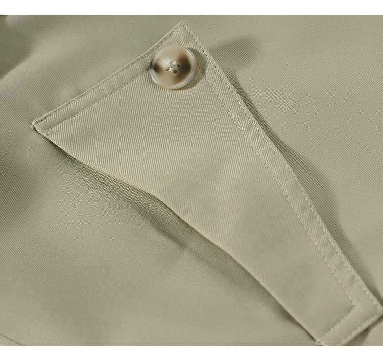 Somsom/SUO-MA Work Clothing Double-Layer Collar Mid Length Long Length Trench Coat Waist-Tight Dignified Sense of Design Niche Style Casual Outwear Women Viralgem Store