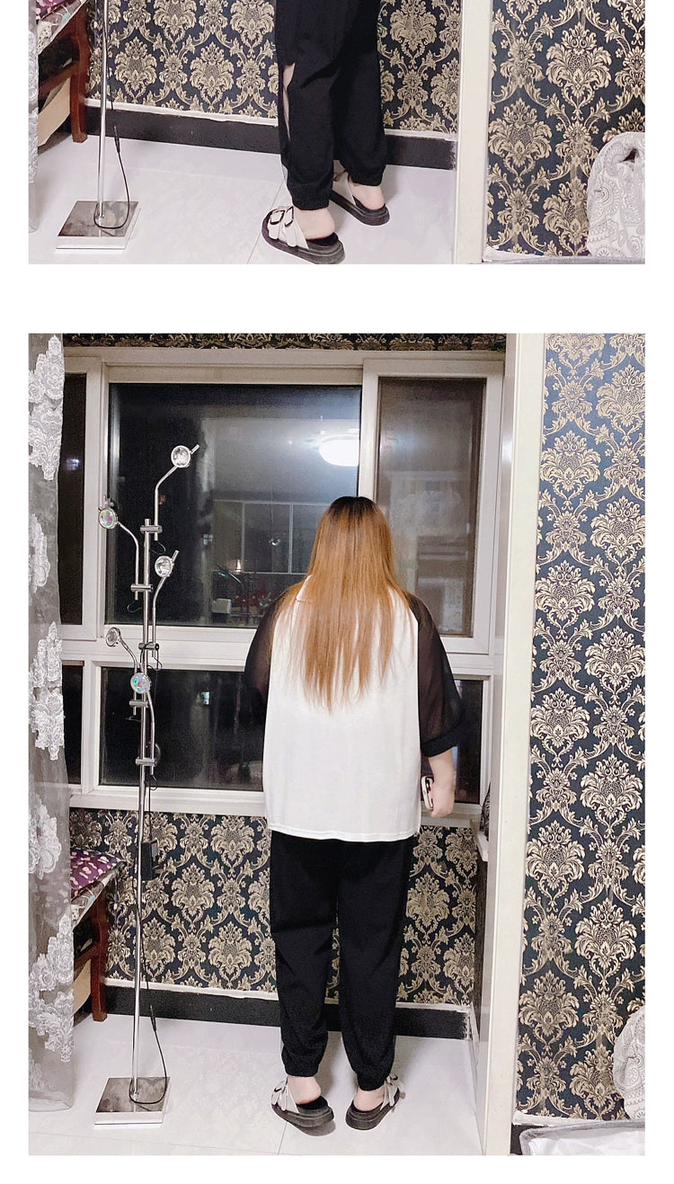 120.00kg Fashion Style Hello Fat Girl Short Sleeve T-shirt