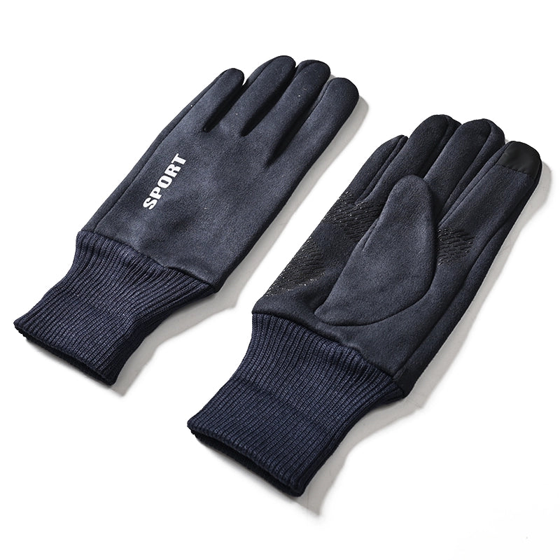 Suede Windproof Warm Men Driving Outdoor