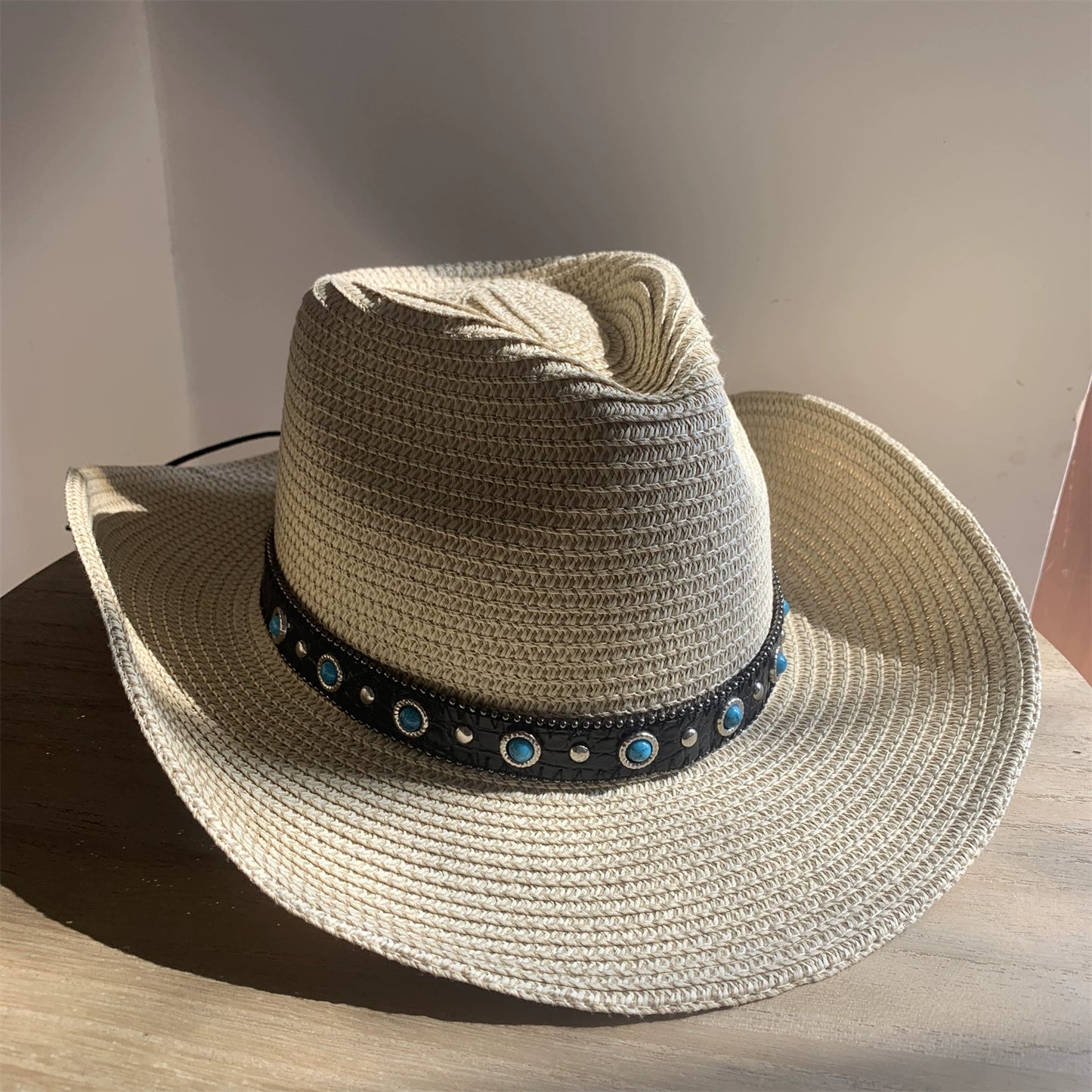 Straw Hat Foldable Couple Fishing Western Cowboy Hat