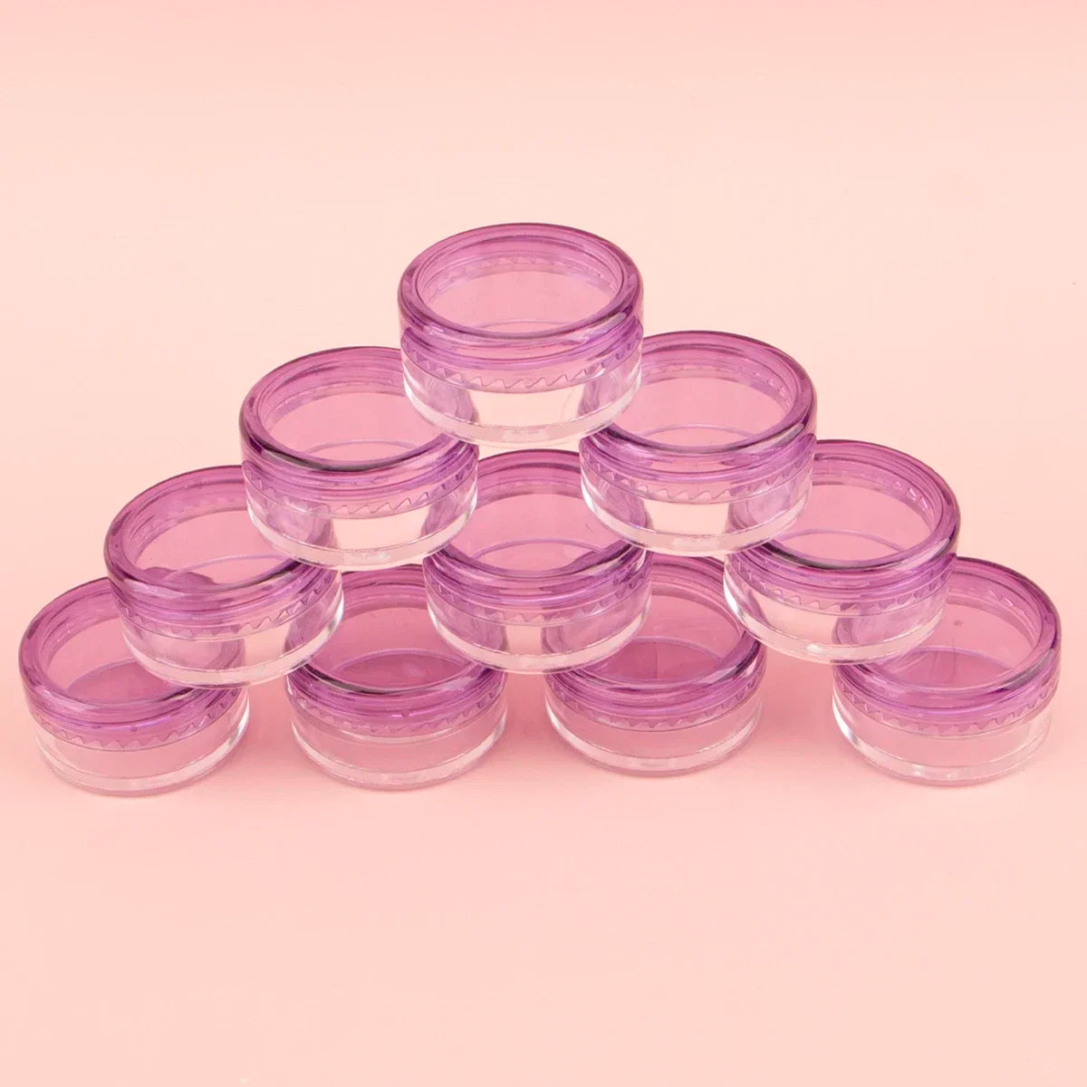 10pcs Make Up Jar Cosmetic Sample Empty Container Plastic Round Lid Small Bottle Eyeshadow Cream Travel Pot 2g 3g 5g 10g 15g 20g