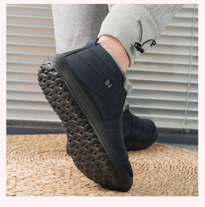 Winter Men Boots Waterproof Snow Boots Warm Fur Casual Men Shoes Antislip Ankel Boots Plush Cotton Shoes