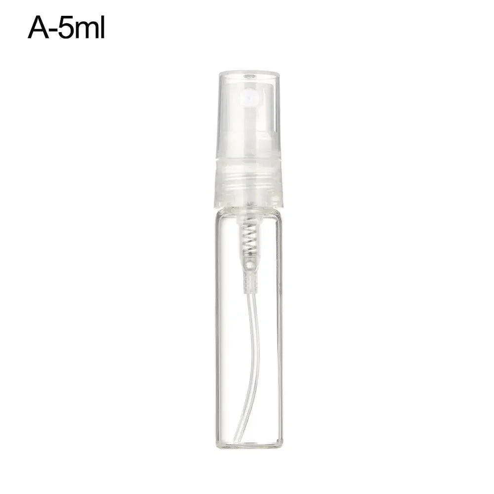 3/5/10ml Mist Spray Bottle Spray Pump Bottle Travel Refillable Glass Perfume Bottle Refillable Leak Proof Bottle Container