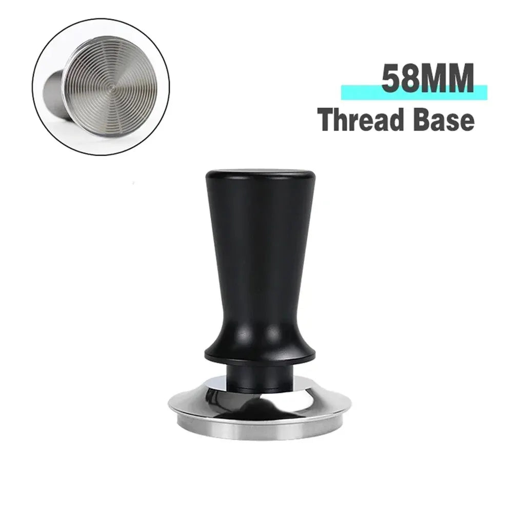 51mm 53mm 58mm Coffee Tampers Spring Loaded Coffee Tamper Ripple Base Aluminum Self Leveling Espresso Tamper Coffee Tamper Kit
