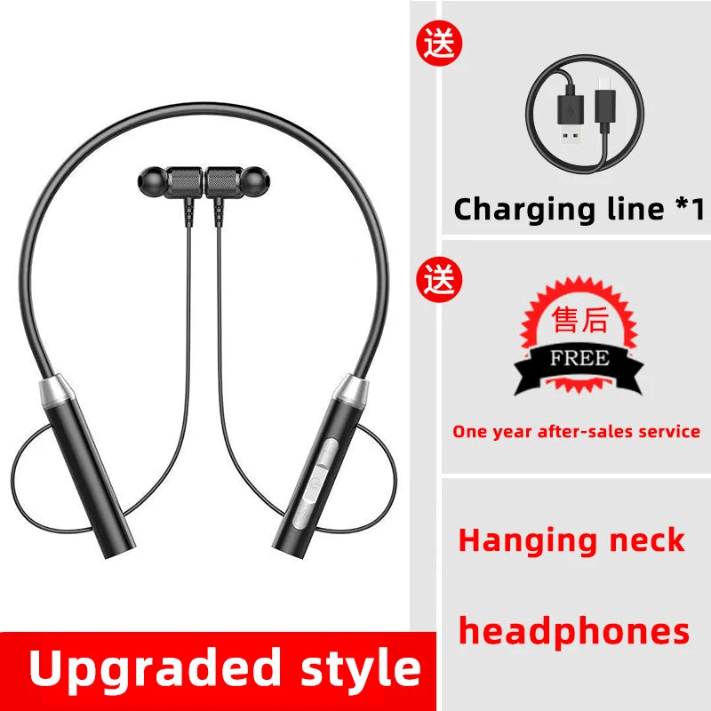 Wireless Bluetooth Earphones Neckband Headphones Gaming Stereo Sports Headset Halter Waterproof Magnetic Earbud with LED Display Viralgem Store