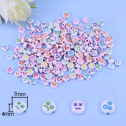 200pcs Mixed Letter Acrylic Beads Round Flat Alphabet Spacer Beads For Jewelry Making Handmade Diy Bracelet Necklace