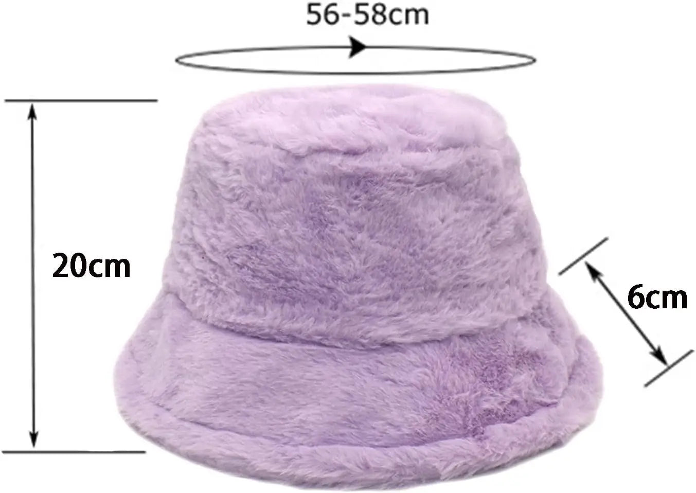 Thicken Autumn Winter Warm Plush Panama Casual Hats for Women Soft Faux Rabbit Fur Bucket Hat Solid Ladies Fisherman Caps Bonnet