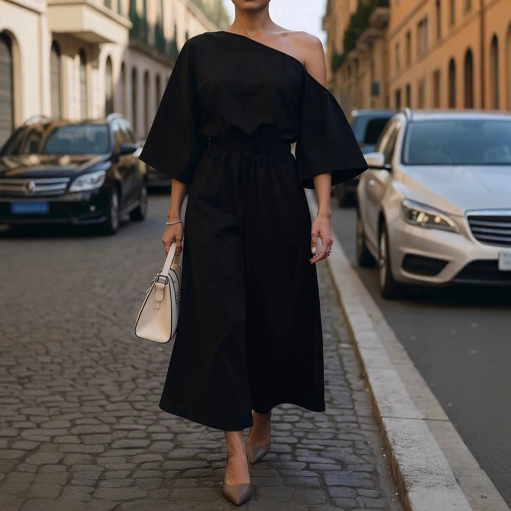 Loose Casual Shoulder Jumpsuit Winter Clothes Comfortable Loose Fit Casual Style Women's All-Match Pants Long Trousers Viralgem Store