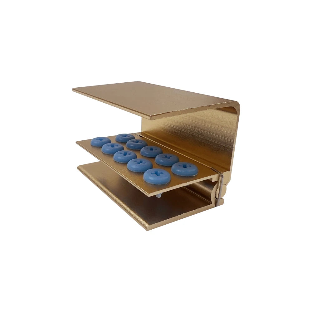 10 Holes Dental Burs Holder Block Case For High Speed Burs& Low Speed Burs Autoclave Sterilizer Burs Organizer Case