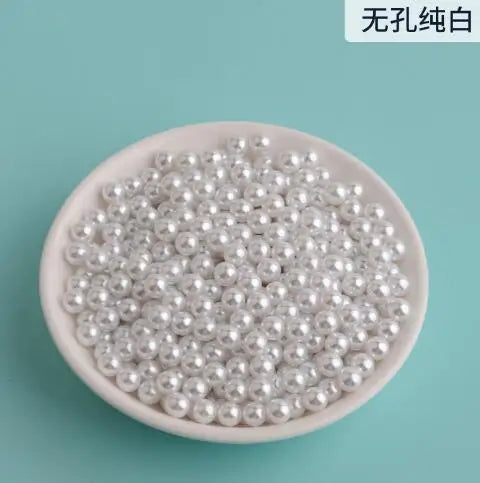 10-1000pcs White ABS Imitation Pearls Without Hole Multi-size Loose Pearl Beads for Jewelry DIY Bracelet Necklace Accessories