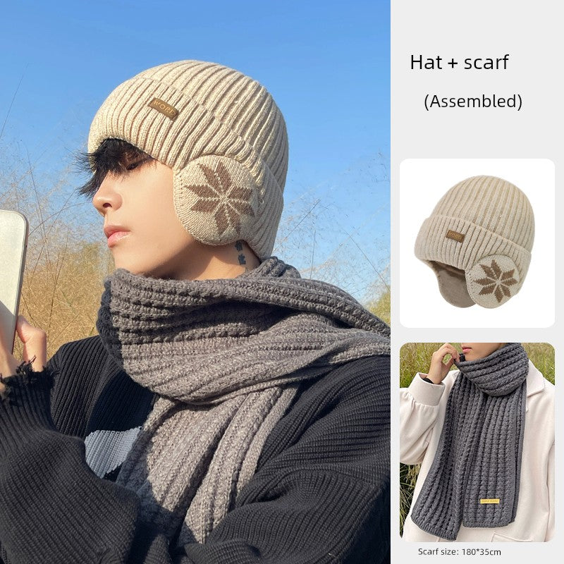 Winter Heattech Male Fleece-lined Thickened Cold Protection Cycling Hat