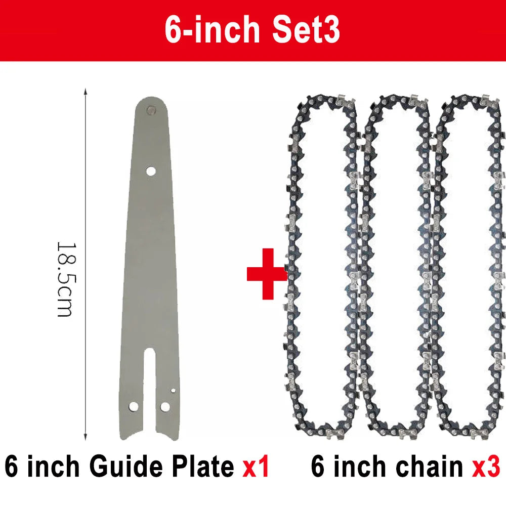 4/6/8/10 Inch 1/4 Chainsaw Chain Guide Portable Electric Saw Mini Chainsaw Logging Saw Blade Pruning Chain Saw Chain Accessories