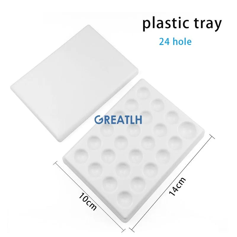 1pcs Dental Lab Mixing Watering Moisturizing Plate Ceramic Palette with Transparent Cover 12/24/36 Slot Dental Supplies Viralgem Store
