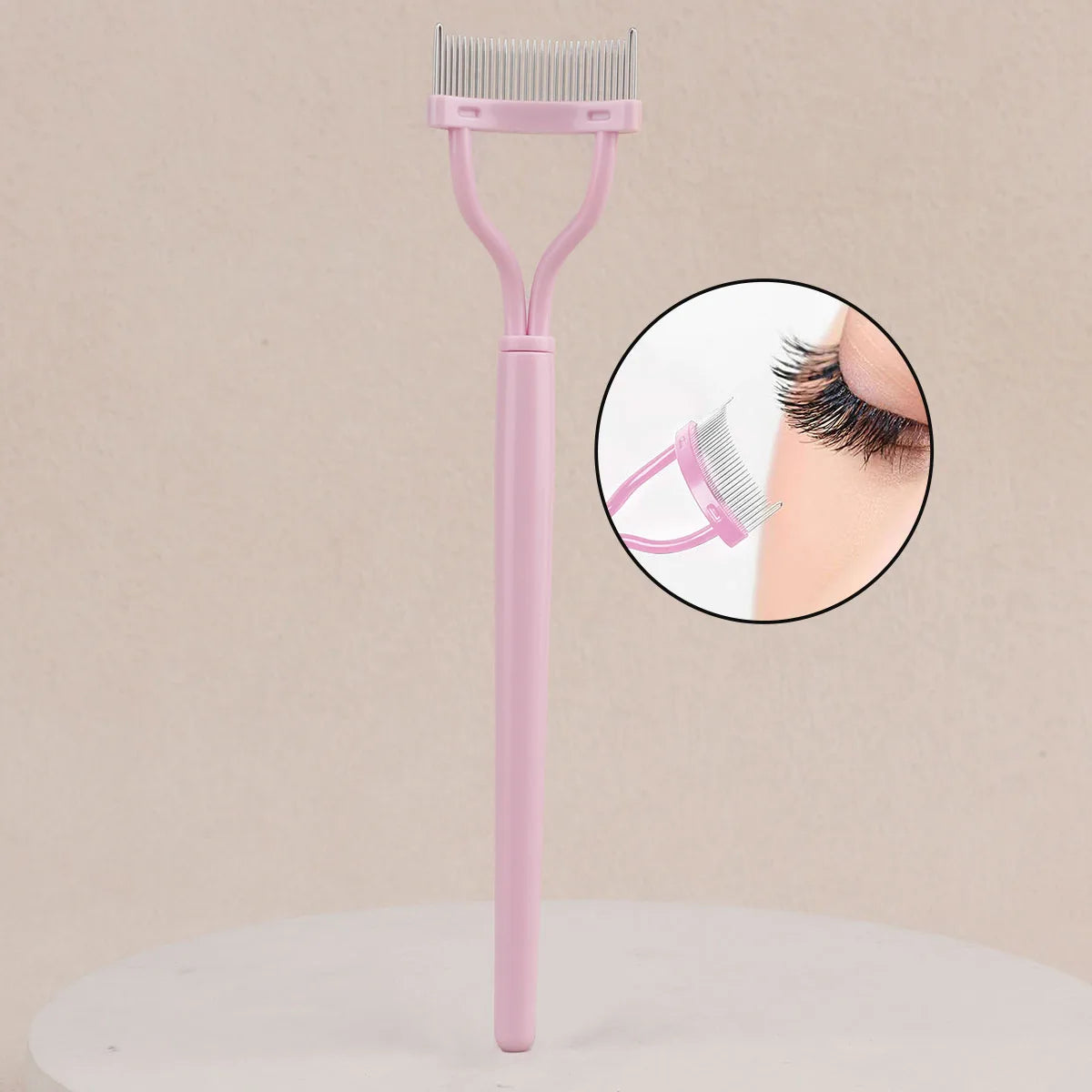 1/3 pcsPortable Eyelash Brush Comb Eye Lash Stainless Steel Eyelash Combing Tools Eyelash Curler Makeup Lash Separator