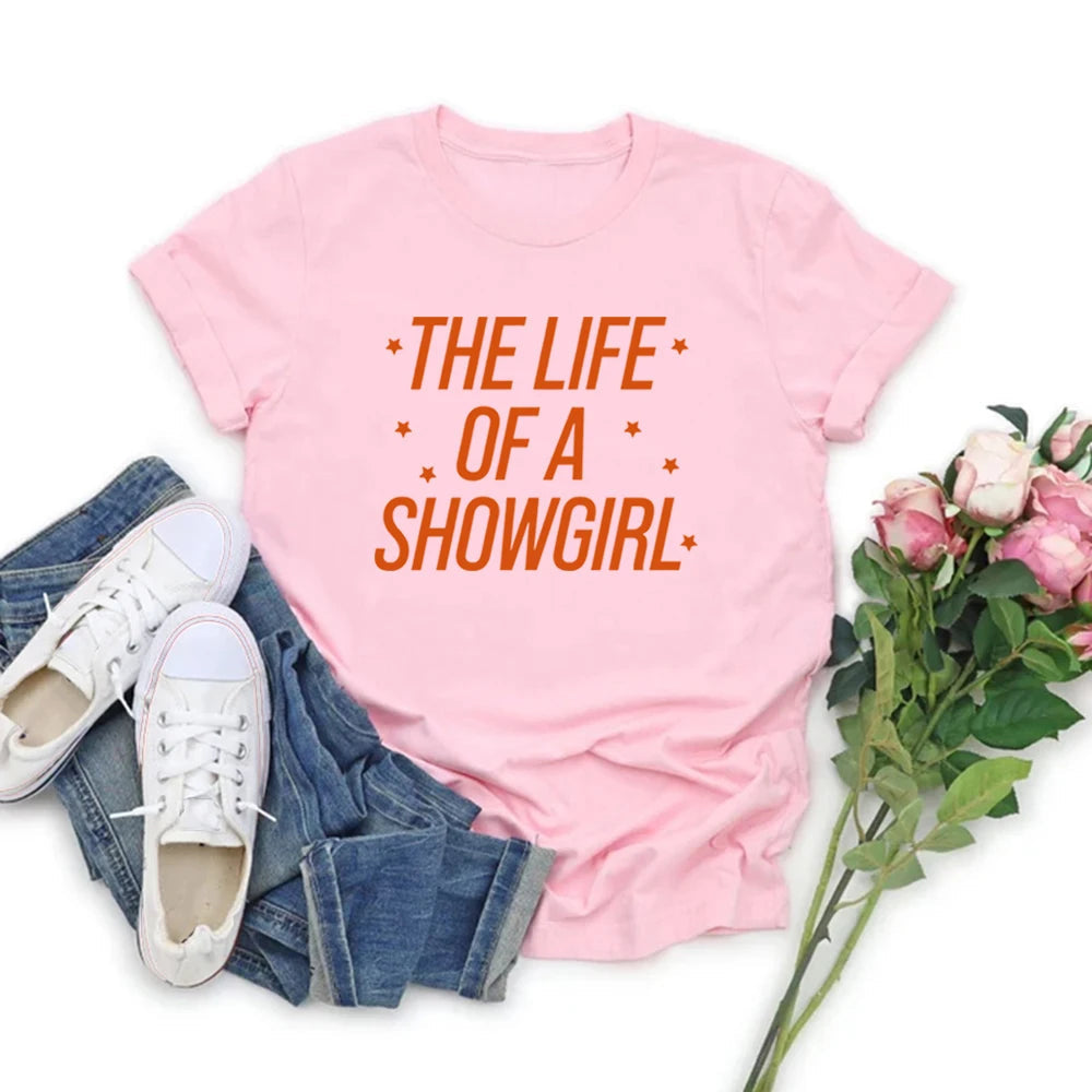 The Life of A Shirt in My Showgirl Era T-Shirt Women Tshirts TS 2025 New Album Tee Showgirl Music Fan Gift T-shirt Women Clothes Freshlook Styles