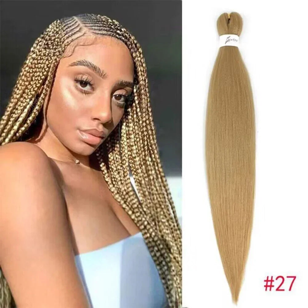 Synthetic Fiber Braiding Hair Ombre Braiding Hair For Women Easy Braid Wholesale 1B# 99j 27# 30# 1B/27 Pre-stretched Braids Viralgem Store