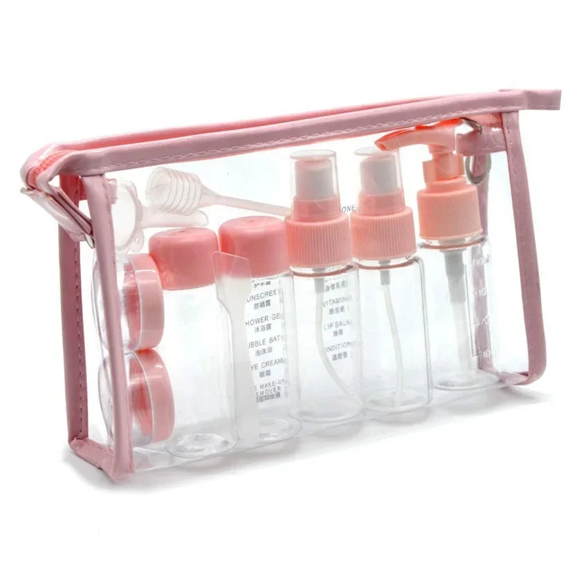 Travel Makeup Cosmetic Face Cream Pot Bottles Transparent Plastic Travel Accessories Empty Make Up Container Bottle