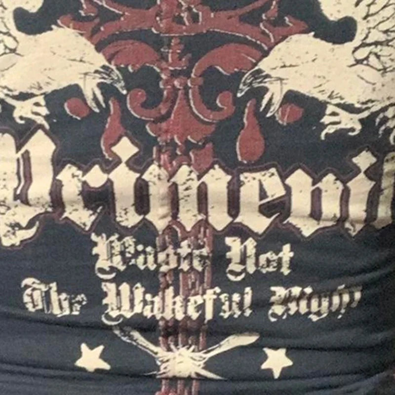 Women Fashion Skull and Letter Print Hoodies y2k Side Tie Up Coats Casual Long Sleeve Zip Up Hoodies Black Basic Slim Sweatshirt