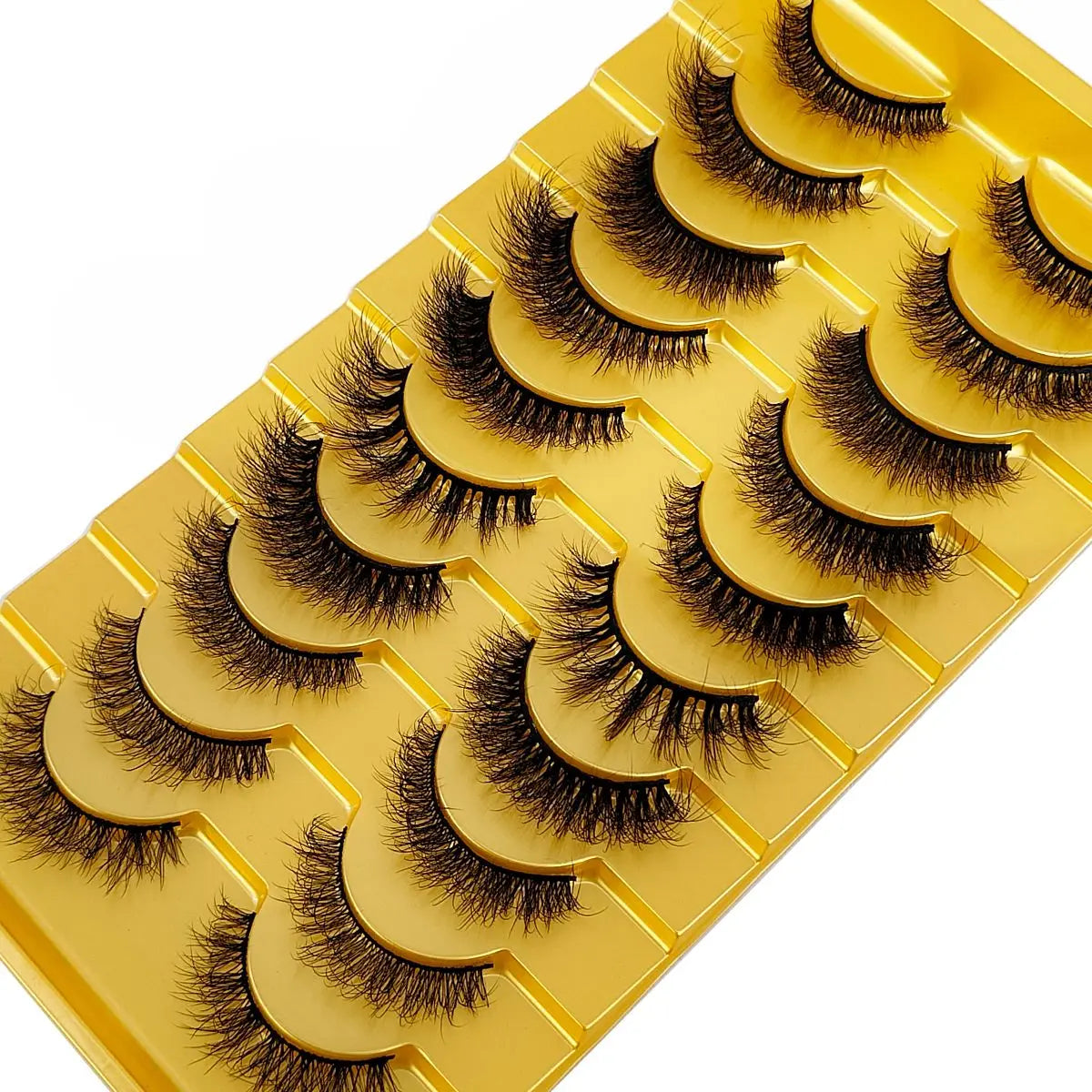 10 Pairs 3D Faux Mink Lashes Fluffy Soft Beauty Wispy Natural Short False Eyelashes Curly lashes Makeup Classic Thick eyelashes