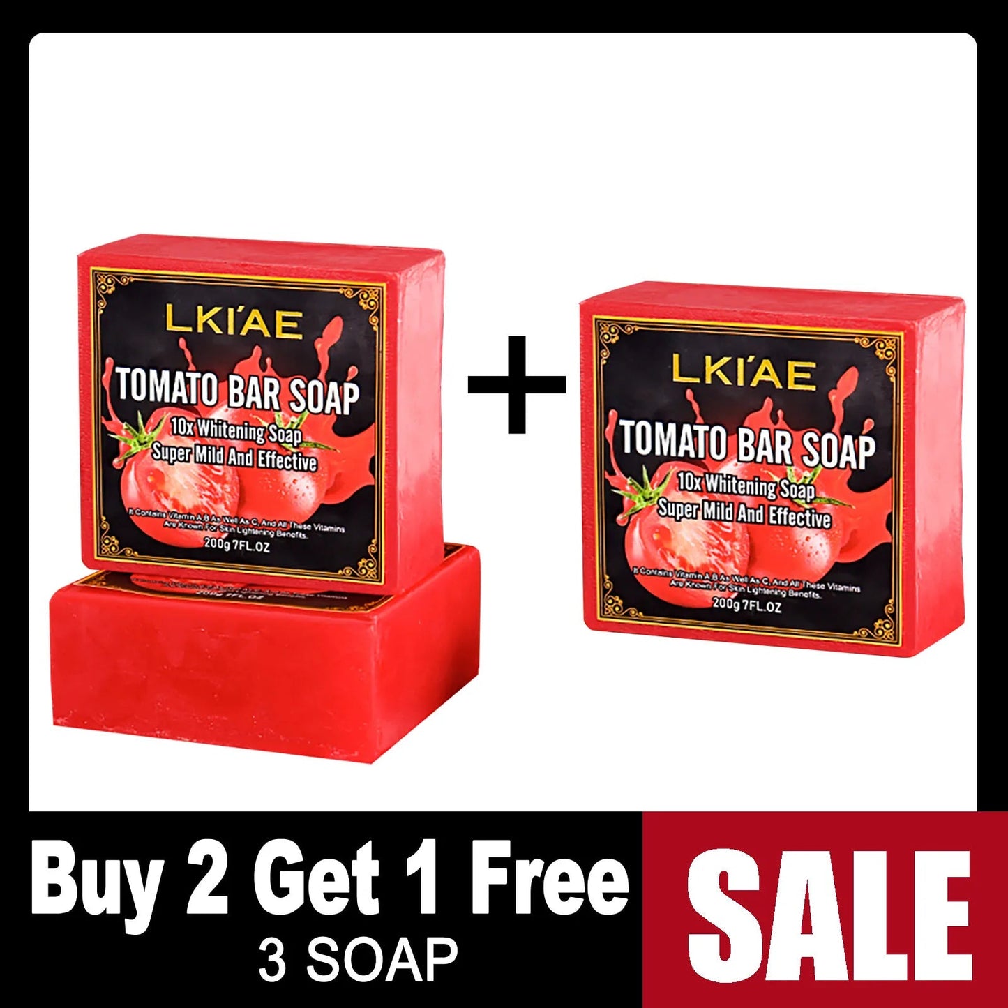 AILKE Organic Tomato Soap Bar, Lightening Skin, Deeply Clean, Exfoliate, Remove Dark Spots, Moisturizing, For Face and Body Viralgem Store