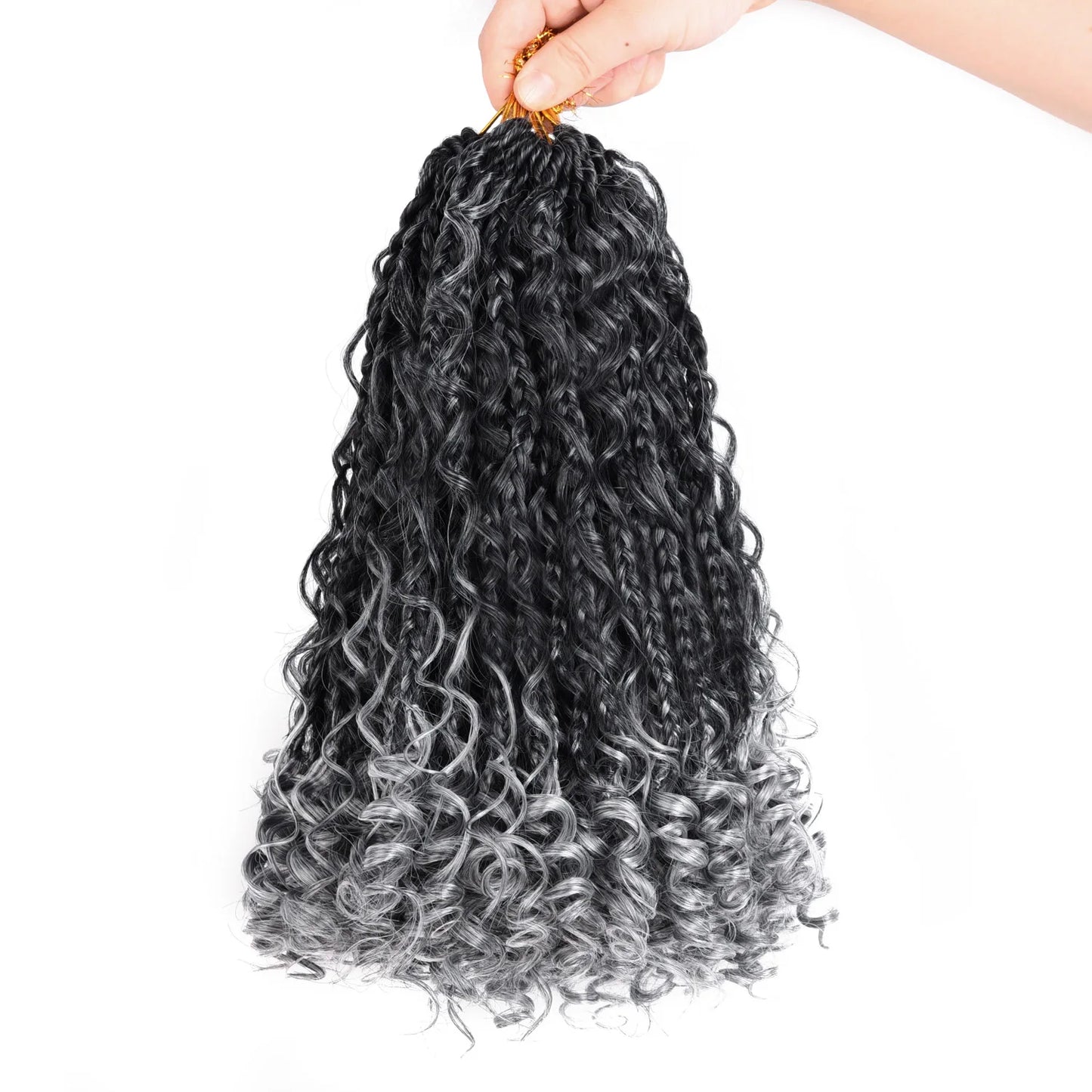 10 Inch Bob Goddess Box Braids Crochet Hair 1Pcs/Lot Synthetic Boho Crochet Box Braids With Curls Box Braids Hair Extensions