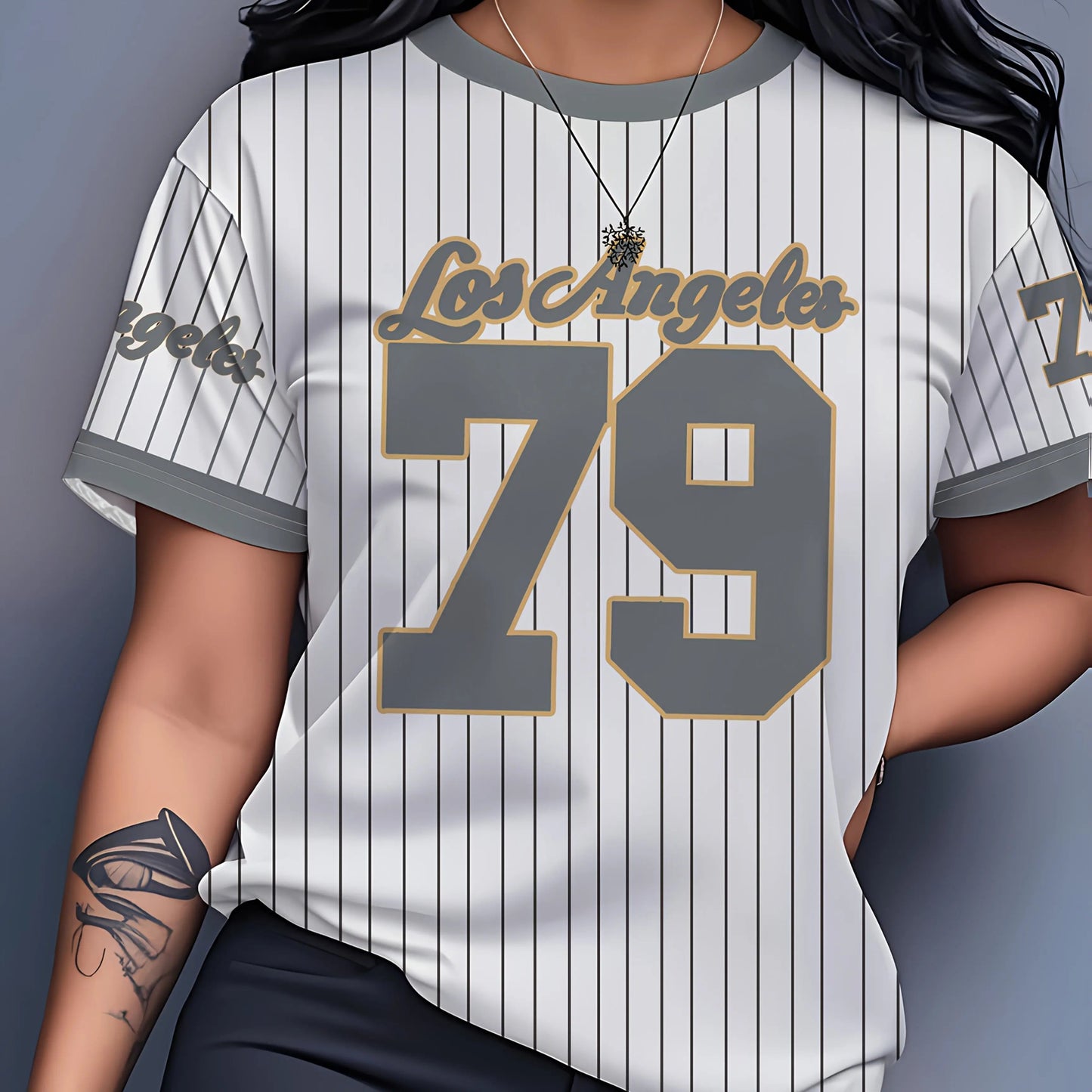 Women's Los Angeles 79 Soft Breathable Pattern T-Shirt Sports Fashion Casual Quick-Drying Short-Sleeved Summer Women's Clothing Viralgem Store