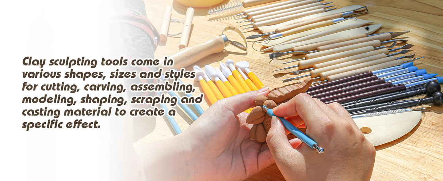 41PCS Pottery Tools for Sculpting, Clay Tool Kit for Carving, Ceramic Tool for Modeling, Ceramics Tools Kits for Pottery Kiln