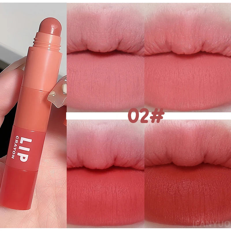 4pc/set Lipstick Mini Crayon Lip Gloss 24hours Long Lasting Matte Lip Makeup Tint Easy To Color Sexy Waterproof Beauty Cosmetics