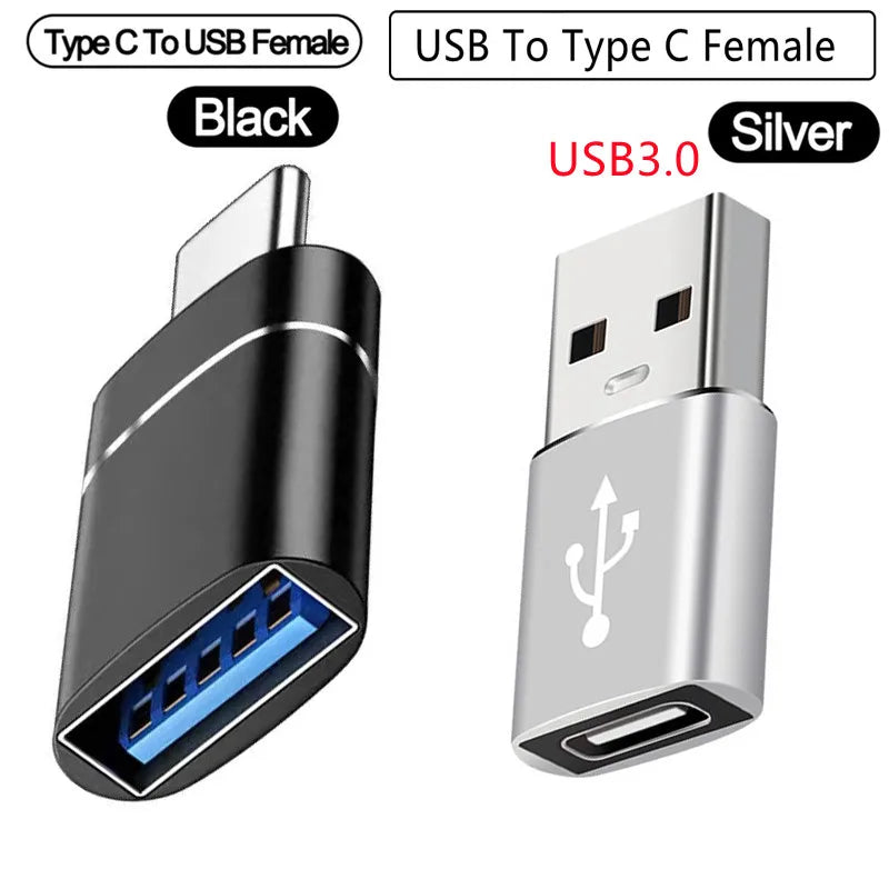 1/2PC Type C To USB 3.0 OTG Adapter USB C Male To USB Female Converter For Laptop Macbook Samsung Xiaomi USB C OTG Connector