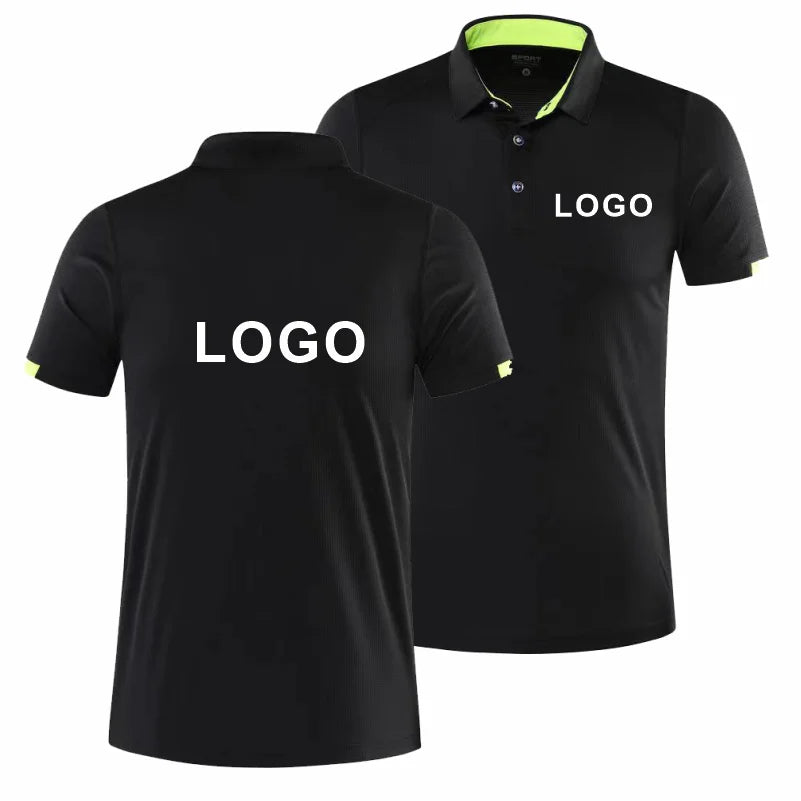 2023 Quick-drying Sports Polo Shirt Custom Design Company Brand Logo/Print Embroidery Breathable Lapel Short Sleeve Tops S-4XL