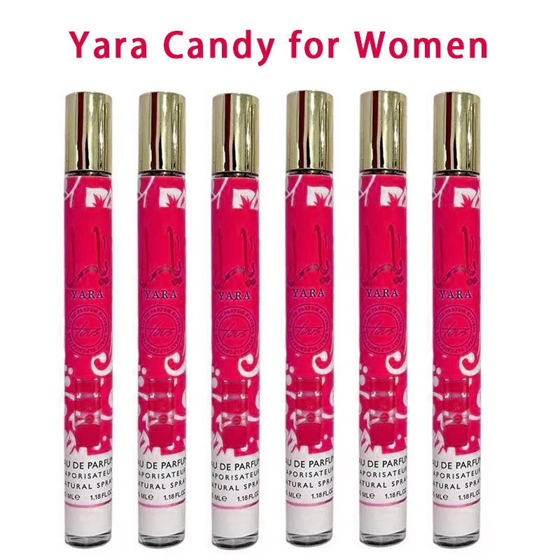 6PCS 35ml Original Yara Perfume Long Lasting Fragrance Eau de Parfum Spray Arabian Perfumes For Men's & Women Portable Perfume