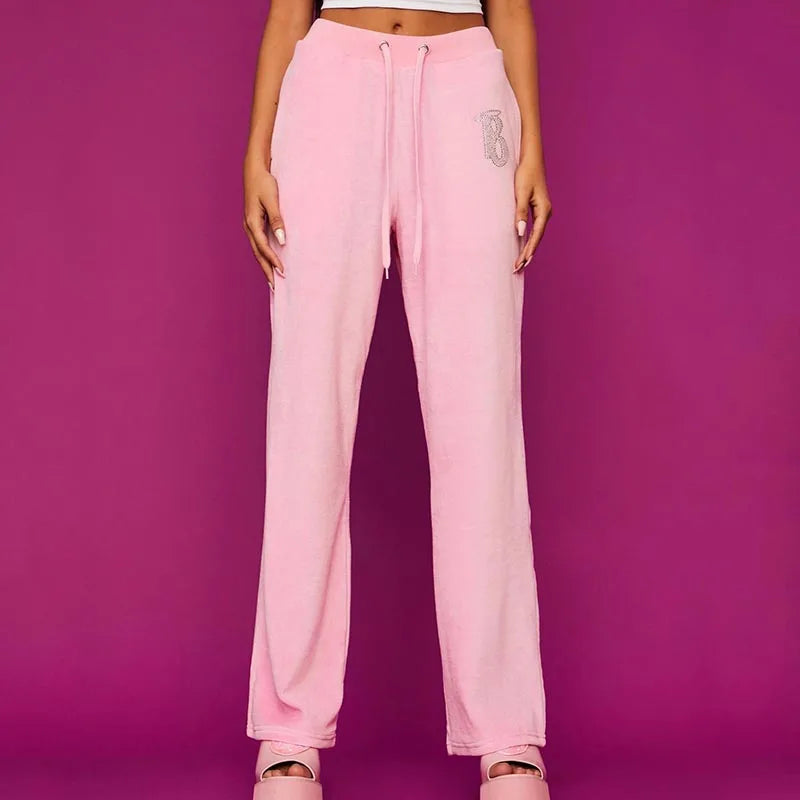 Vintage pink Zip-up Hoodie Women Velvet Tracksuit BRATZ letter print Short hoodie casual Punk E-girl sweatshirt y2k aesthetic