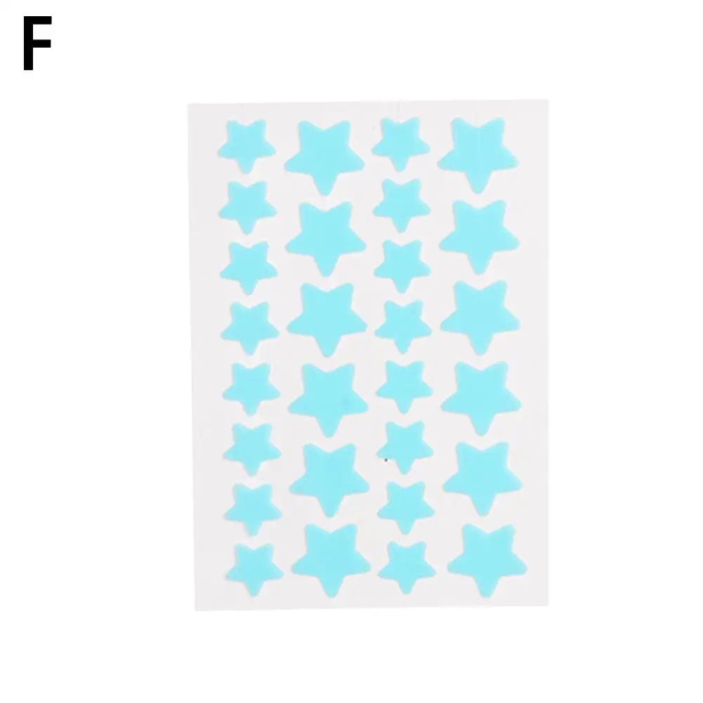 28Pcs Colorful Cute Star Shaped Acne Treatment Sticker Invisible Acne Cover Removal Pimple Patch Skin Care Viralgem Store