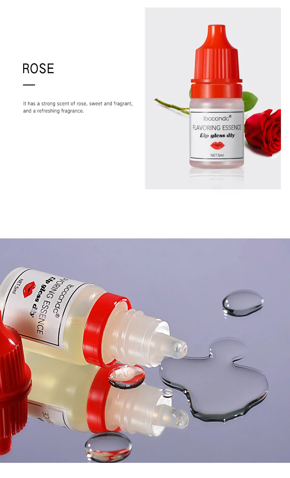 5ML Natural Flavor Chocolate Fruit Essence for Handmade Cosmetic Lip Gloss Lipgloss DIY Safe Fragrance Flavoring Essential