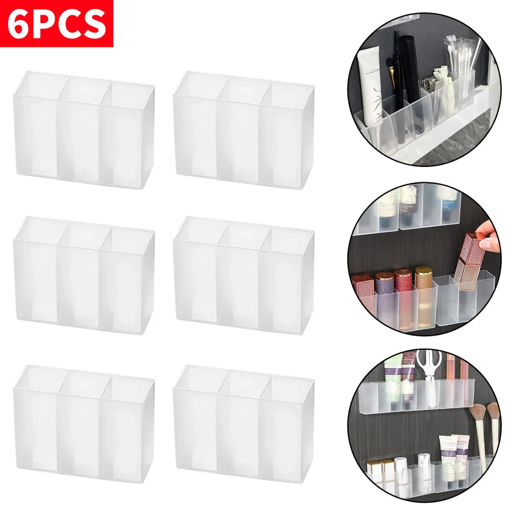 6PCS/3PCS/1PC multifunctional wall mounted compartment storage box, no punching required, suitable for storing small items in da Viralgem Store