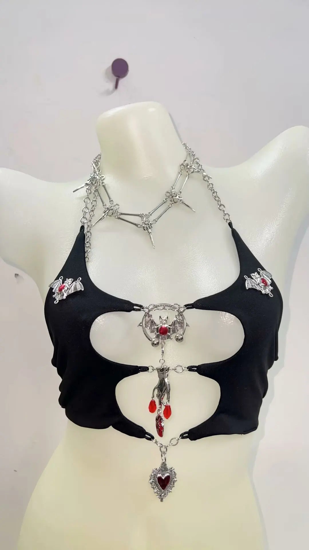 y2k crop top gothic clothes y2k top halter top Gothic Tank Tops Punk Tank Tops y2k fashion Cross Tops e girl clothes bustier top