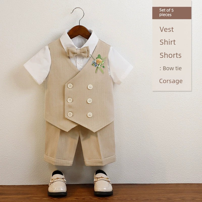 UK next Summer Boy Suit Vest Suit 61 Children's Costume Baby Full-Year Flower Girl Wedding Clothes Viralgem Store