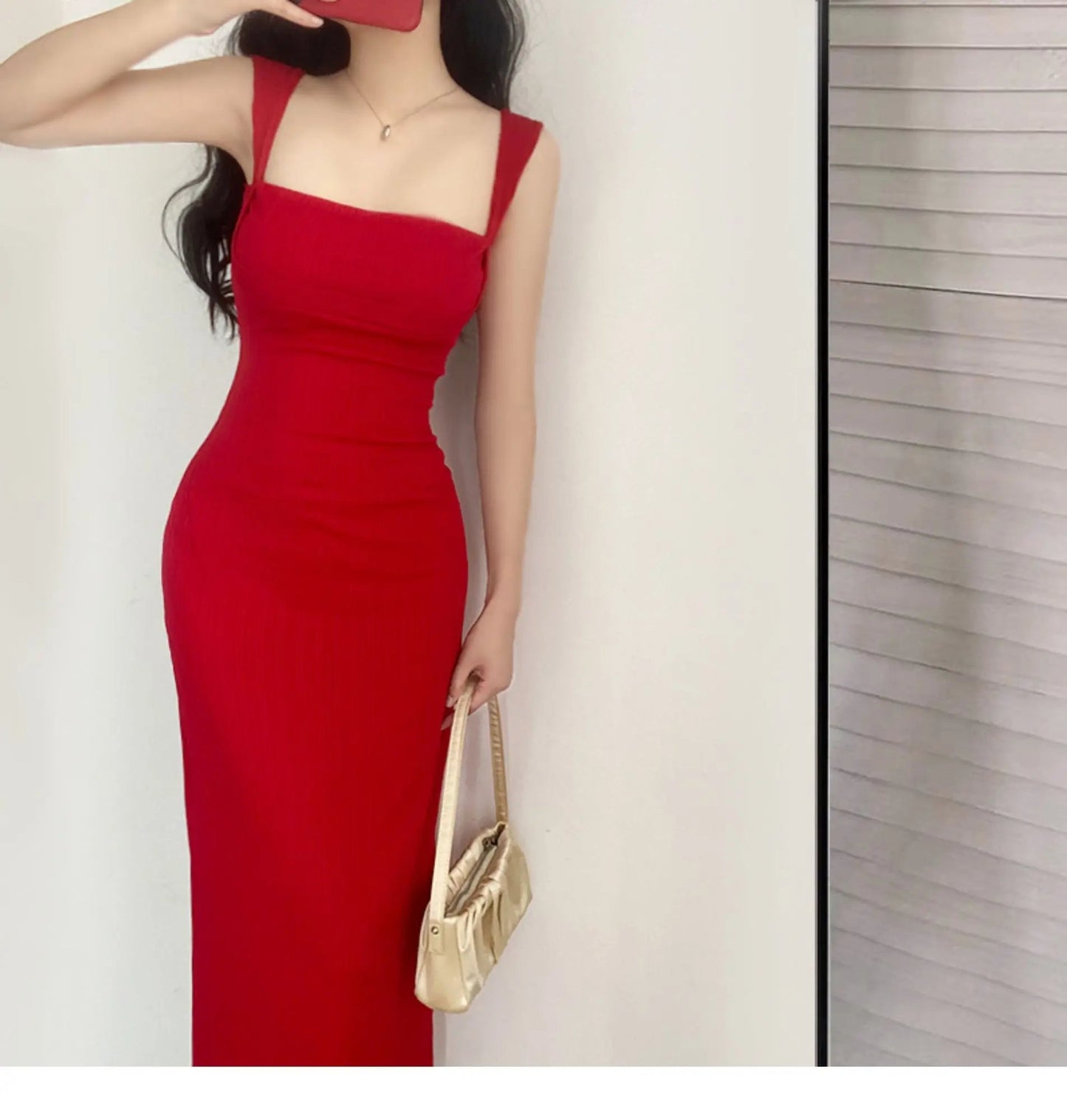 WOMENGAGA Red Dress Mini Summer 2023 New Sexy Short Female Dress Elegant Hot Sexy Korean Women Dresses Sweet 2023 94S6 Viralgem Store