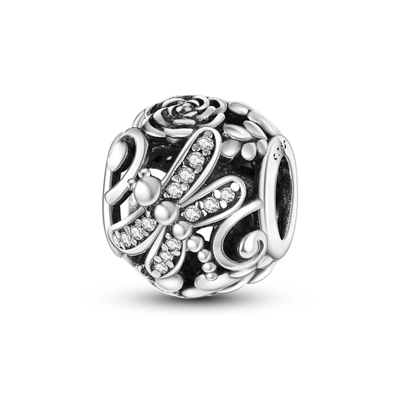 925 Sterling Silver Minimalist Heart Shapes Series Charms Beads Fit Original Fine Bracelets S925 DIY Jewelry Gifts Accessory