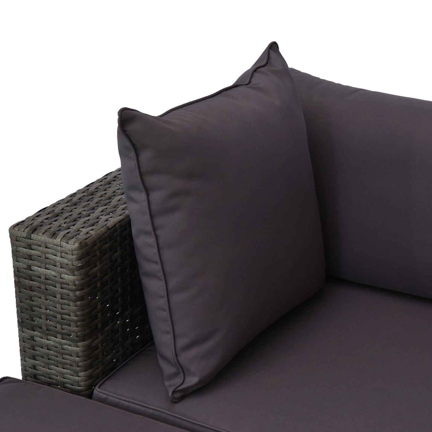 5 件套 Rattan Wicker Sofa Set Outdoor Patio Garden Sectional Furniture Cushioned