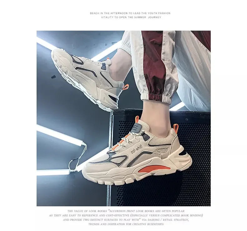 2024 New Men Sneakers Mesh Breathable Outdoor Running Shoes Fashion Casual Tennis Shoes Lightweight Comfortable Male Sport Shoes