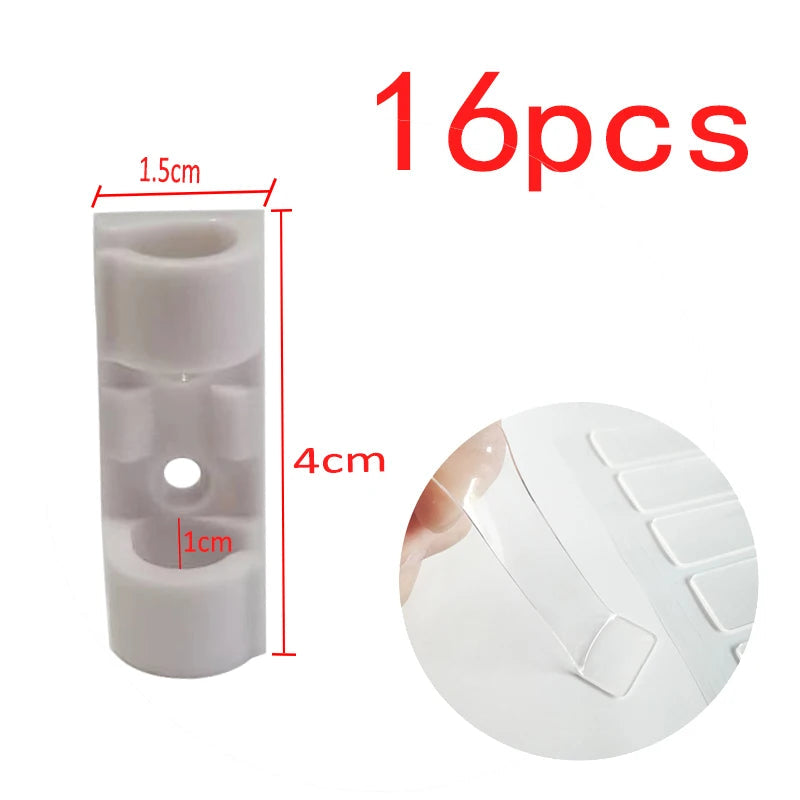 16/20pcs Cable Organizer Clips Cable Management Wire Manager Cord Holder USB Charging Data Line Bobbin Winder Wall Mounted Hook Viralgem Store