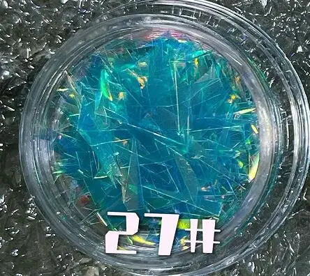 1Box Irregular Aurora Mirror Broken Glass Paper Nail Foil Decals Japanese Laser Patch DIY Rainbow Transfer Piece Manicure Decor#