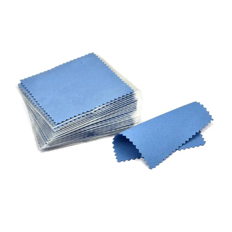 50Pcs Polish Polishing Cloth Silver Color Cleaning Polishing Cloth Soft Clean Wipe Wiping Cloth For Silver Gold Jewelry Tool
