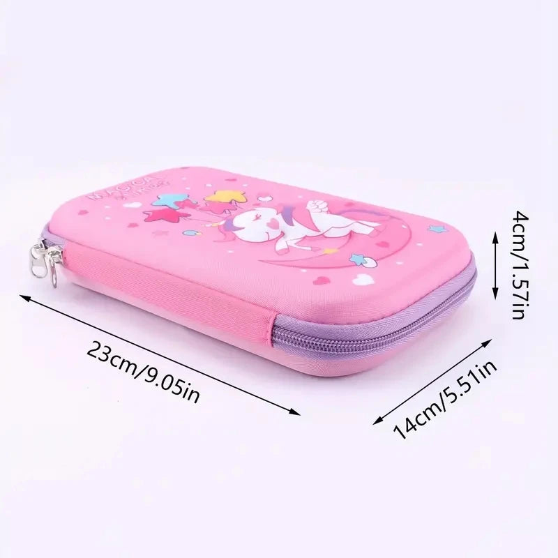 3D EVA Cute Pencil Case Cartoon Unicorn Stationery Box Girls Color Pencil Box Student Pen Case School Supplies Gifts Ipad Case